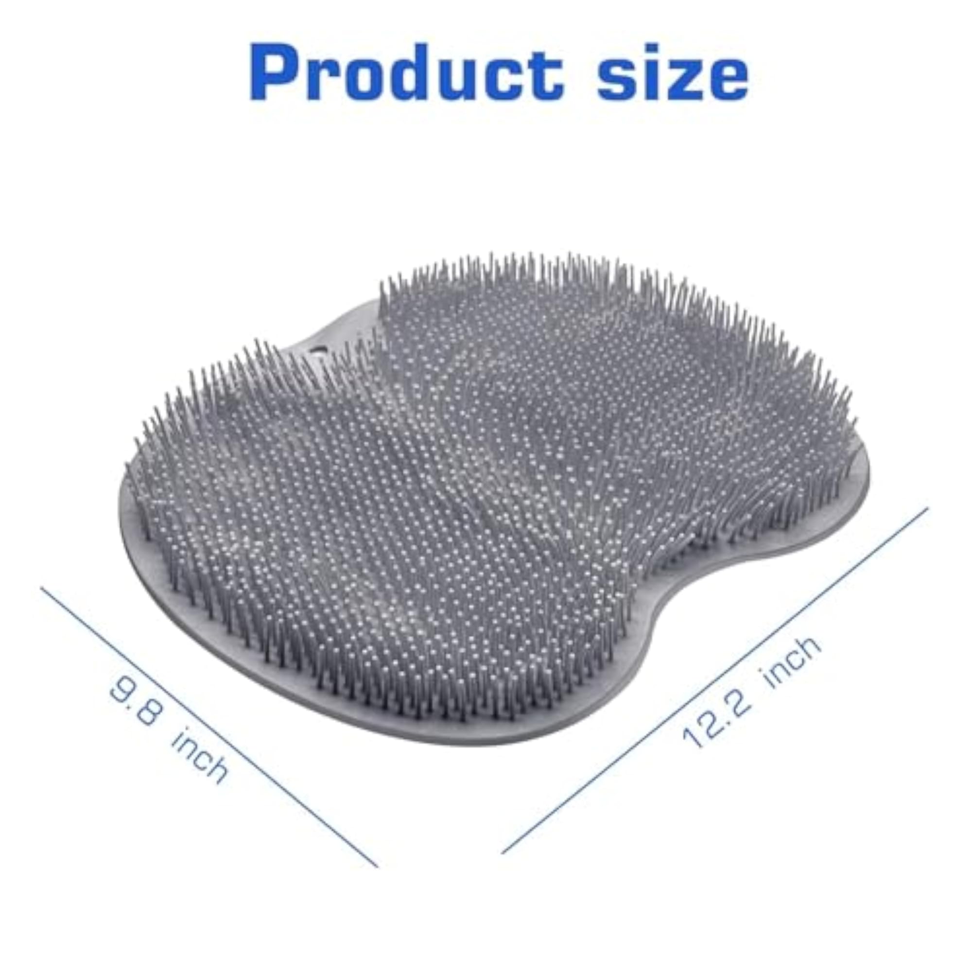 Shower Foot Scrubber Mat with Suction Cups, Back Washer